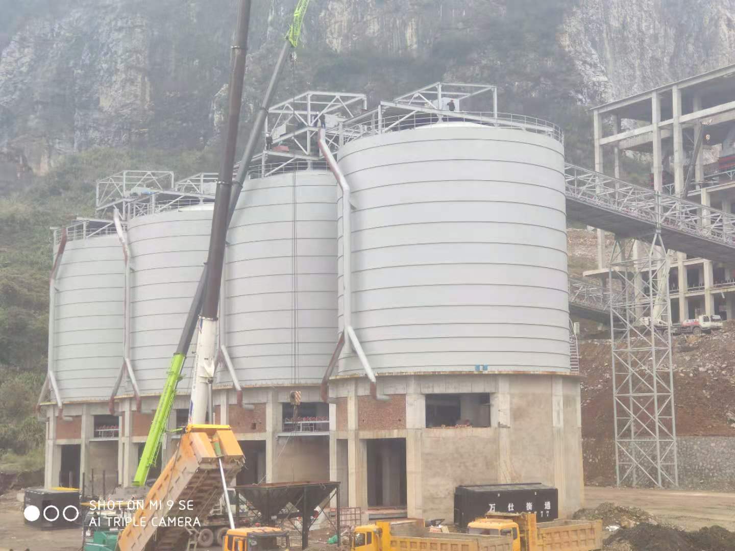 惠州10000吨钢板仓,矿渣钢板仓